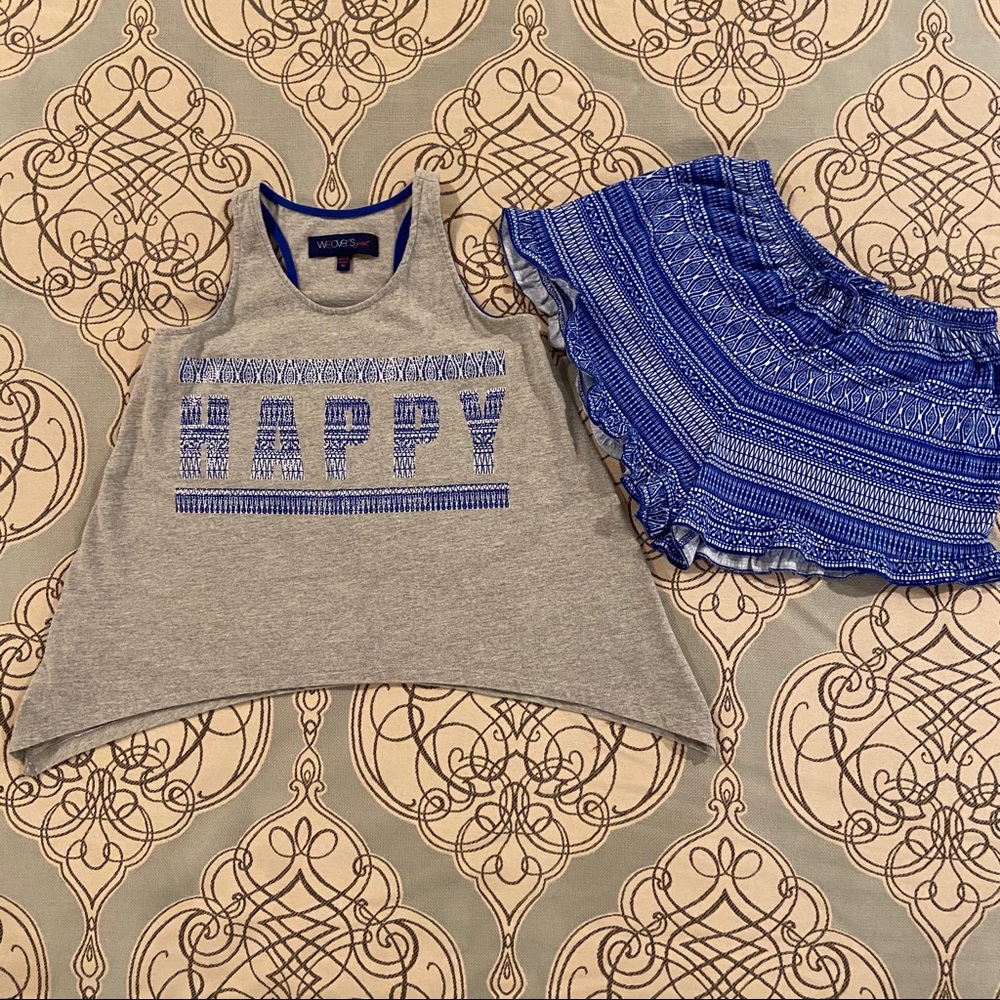 Weavers Girl Tank & Short Set Size M